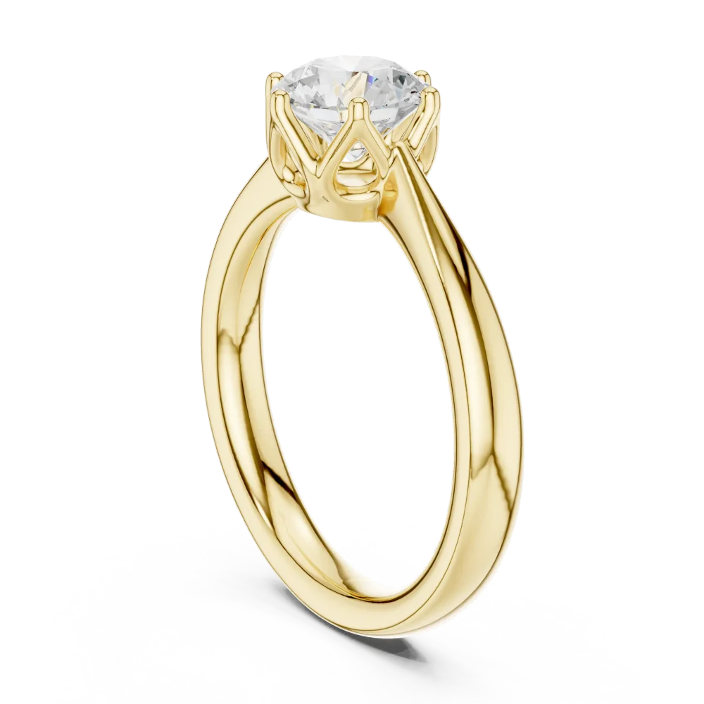 Essence Round Brilliant Cut Solitaire Engagement Ring - Image 3