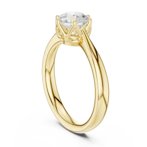 Essence Round Brilliant Cut Solitaire Engagement Ring - Image 3