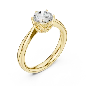 Essence Round Brilliant Cut Solitaire Engagement Ring