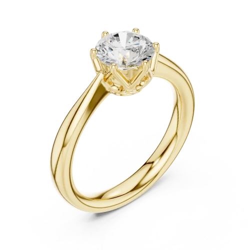 Essence Round Brilliant Cut Solitaire Engagement Ring