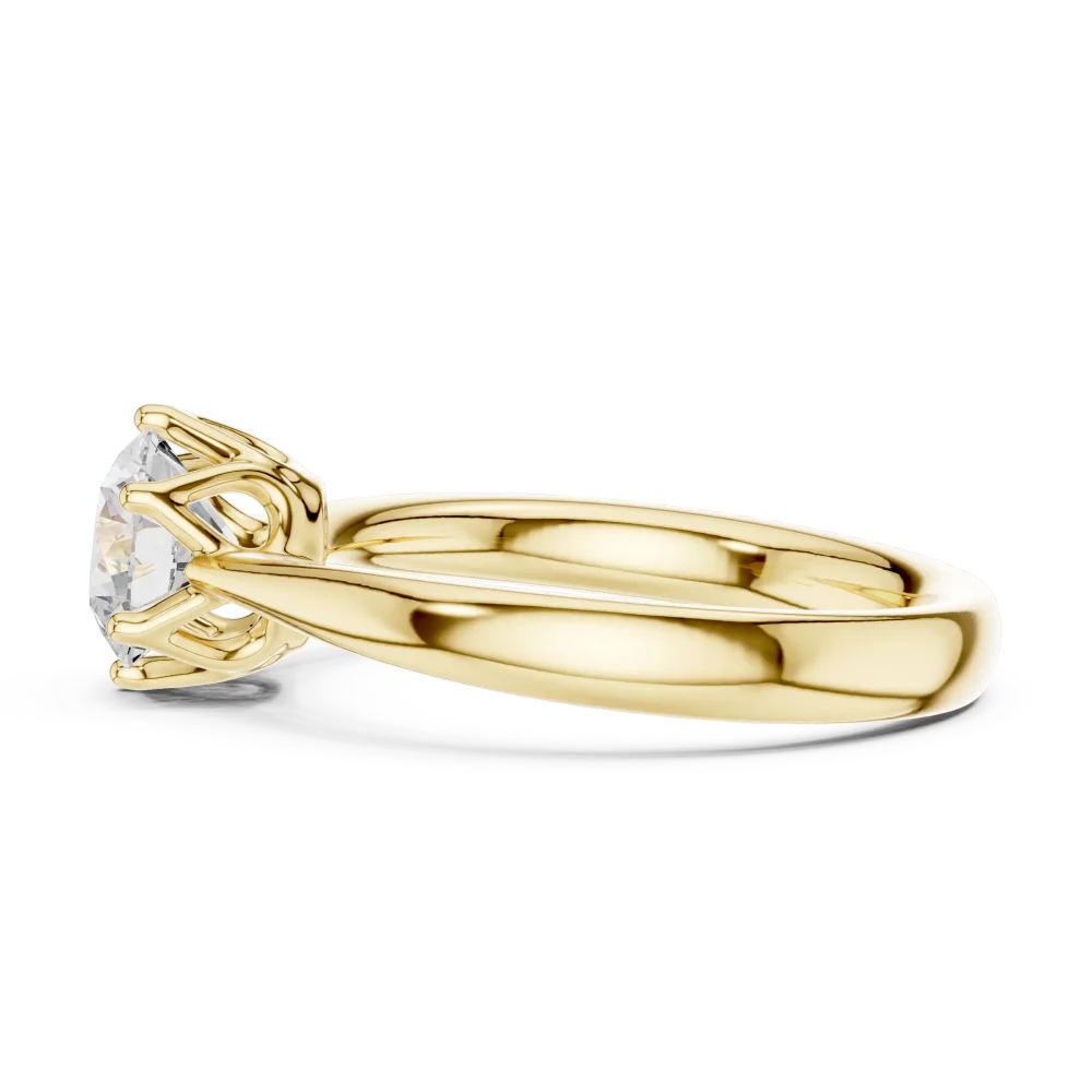 Essence Round Brilliant Cut Solitaire Engagement Ring - Image 4