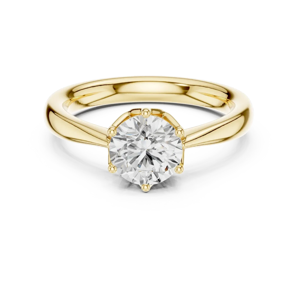 Essence Round Brilliant Cut Solitaire Engagement Ring - Image 2
