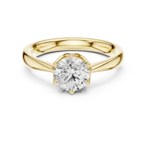 Essence Round Brilliant Cut Solitaire Engagement Ring - Image 2