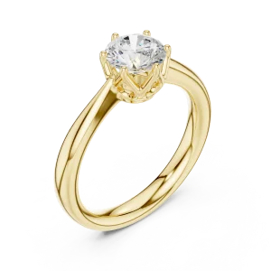 Essence Round Brilliant Cut Solitaire Ring
