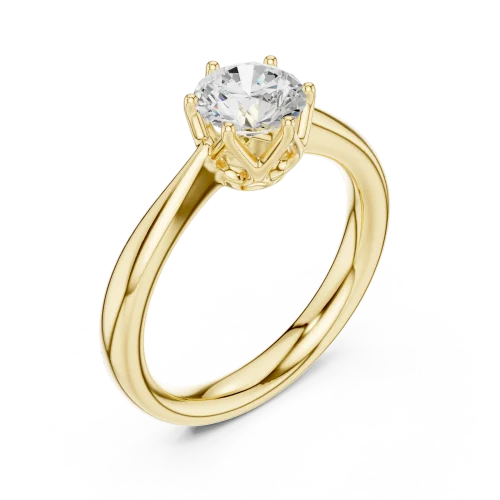 Essence Round Brilliant Cut Solitaire Ring