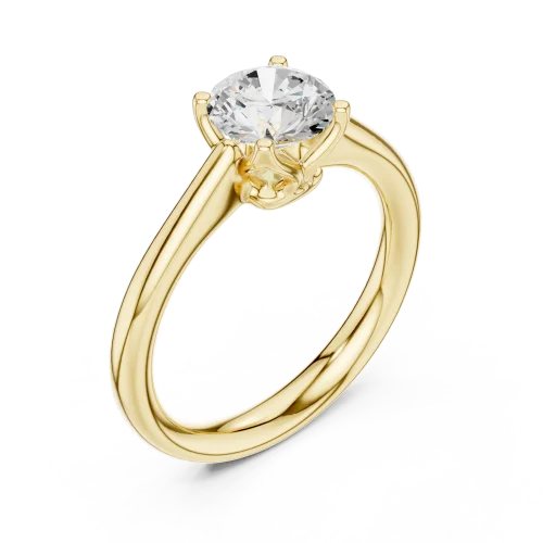 Essence Round Brilliant Cut Solitaire Ring