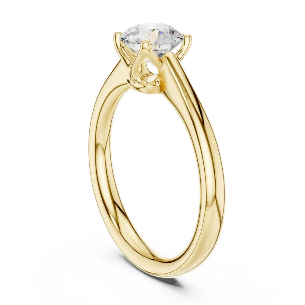 Essence Round Brilliant Cut Solitaire Engagement Ring - Image 3