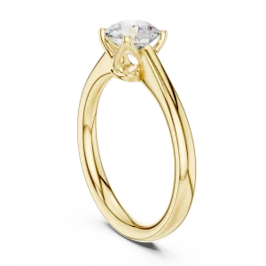 Essence Round Brilliant Cut Solitaire Engagement Ring - Image 3