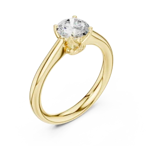 Essence Round Brilliant Cut Solitaire Engagement Ring