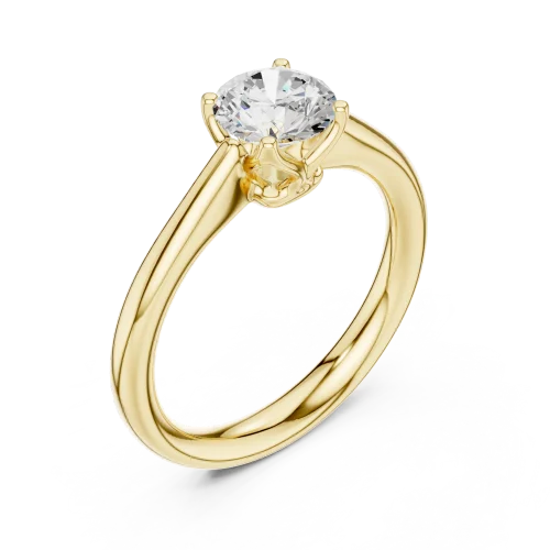Essence Round Brilliant Cut Solitaire Engagement Ring