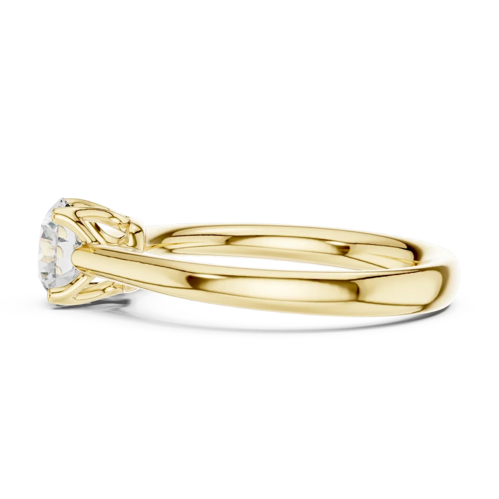 Essence Round Brilliant Cut Solitaire Engagement Ring - Image 4
