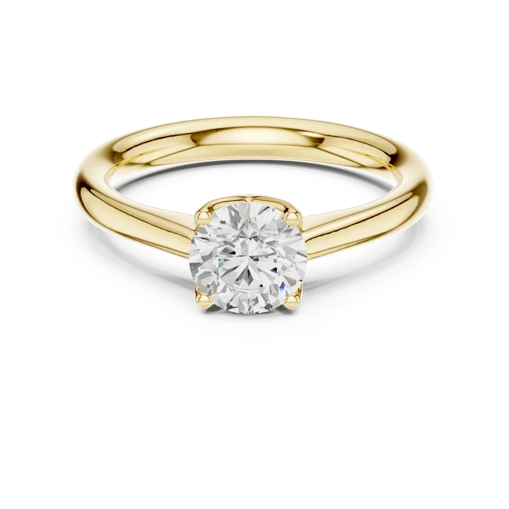 Essence Round Brilliant Cut Solitaire Engagement Ring - Image 2