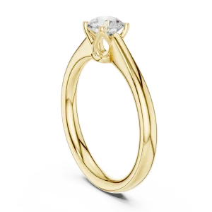 Essence Round Brilliant Cut Hidden Halo Solitaire Ring - Image 3