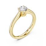 Essence Round Brilliant Cut Hidden Halo Solitaire Ring