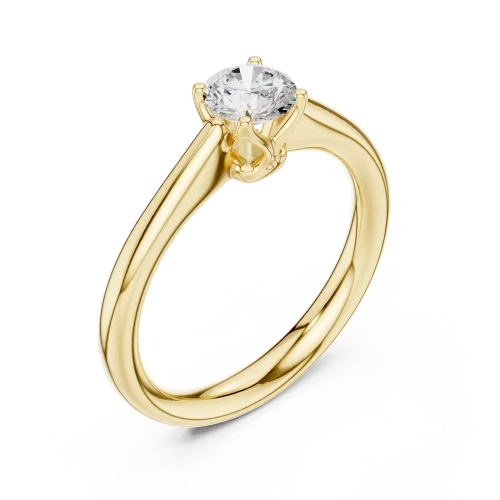 Essence Round Brilliant Cut Hidden Halo Solitaire Ring