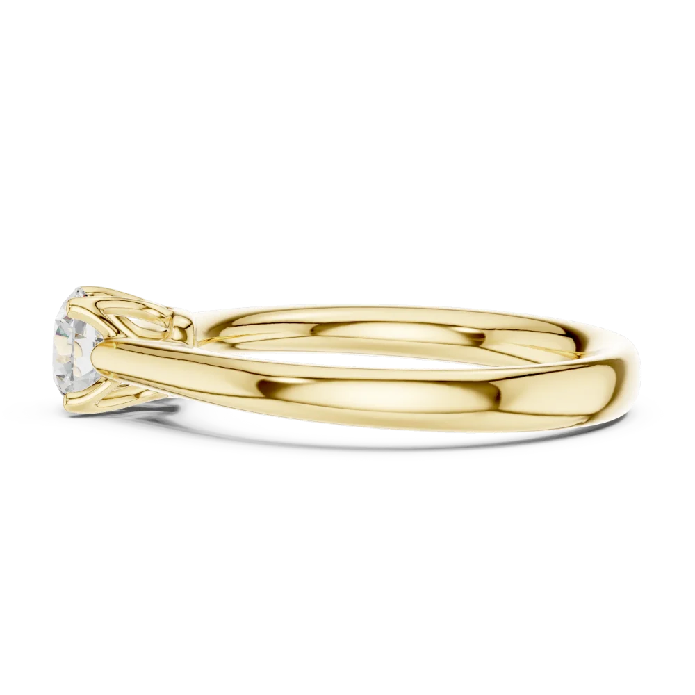 Essence Round Brilliant Cut Hidden Halo Solitaire Ring - Image 4