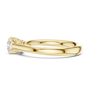 Essence Round Brilliant Cut Hidden Halo Solitaire Ring - Image 4