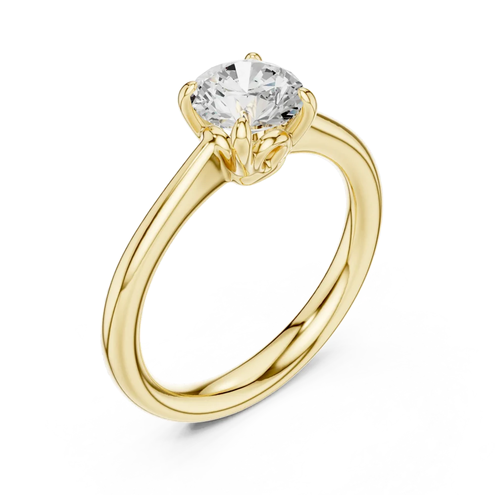 Experience the pure brilliance of our signature Round Solitaire Ring. Featuring a high-clarity DIAMEUR diamond, it is a timeless must-have. Shop now.