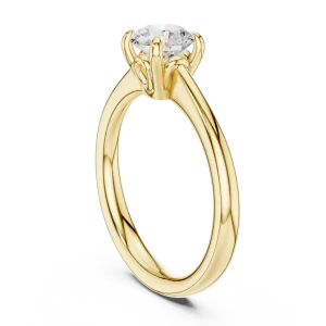Essence Round Brilliant Cut Architectural Solitaire Ring - Image 3