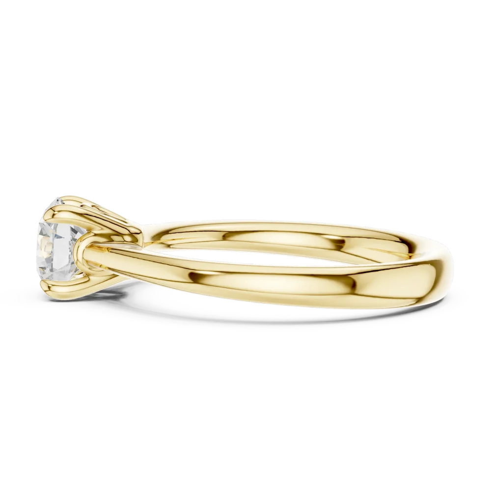 Essence Round Brilliant Cut Architectural Solitaire Ring - Image 4