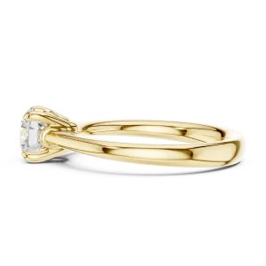 Essence Round Brilliant Cut Architectural Solitaire Ring - Image 4