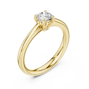 Essence Round Brilliant Cut Solitaire Ring
