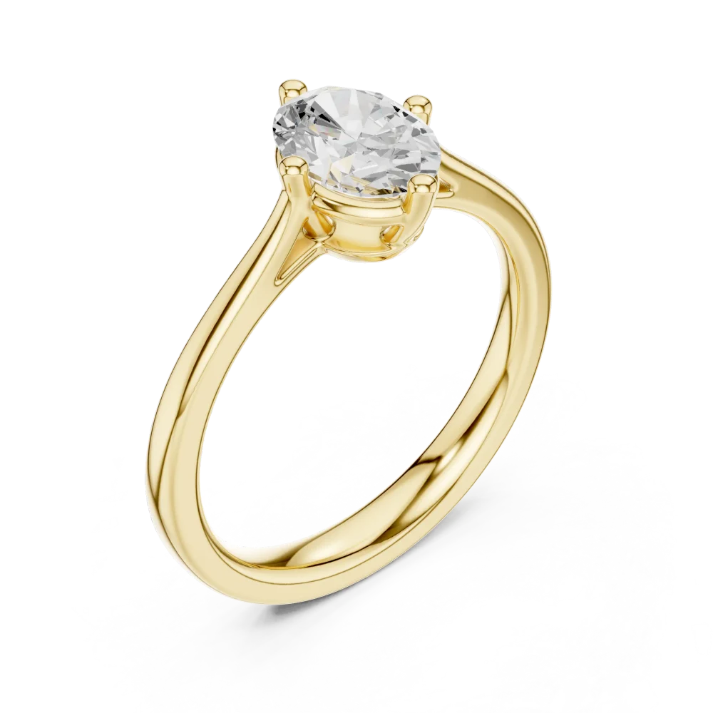 Discover the radiant beauty of our oval cut DIAMEUR lab-grown diamond Solitaire ring. A modern classic designed for effortless elegance. Shop now.