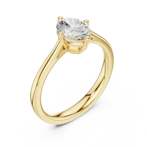 Essence Oval Cut Floating Solitaire Ring