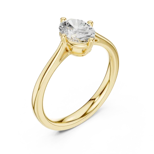 Essence Oval Cut Floating Solitaire Ring