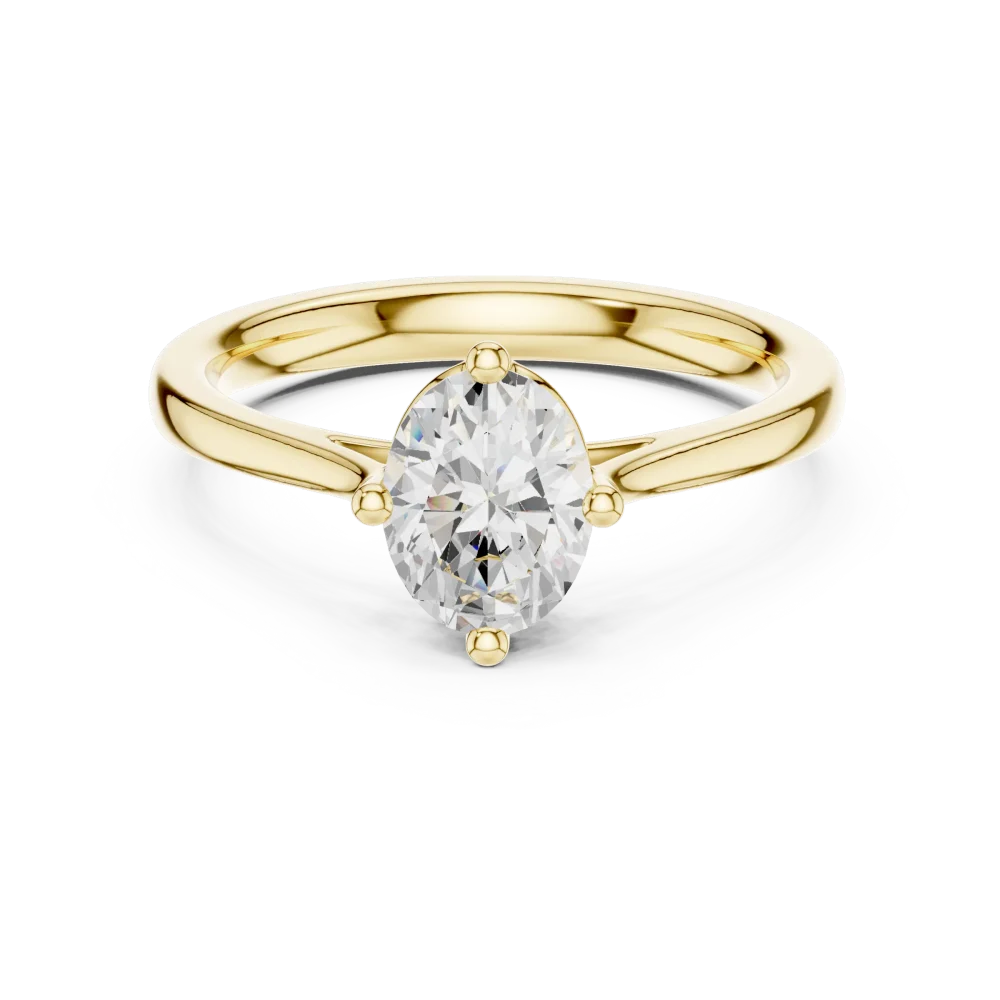 Essence Oval Cut Floating Solitaire Ring - Image 2