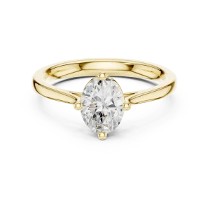 Essence Oval Cut Floating Solitaire Ring - Image 2