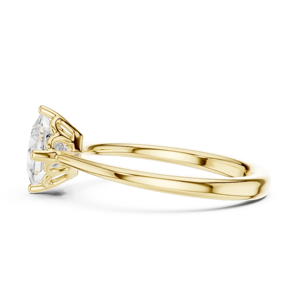 Essence Princess Cut Solitaire Engagement Ring - Image 4