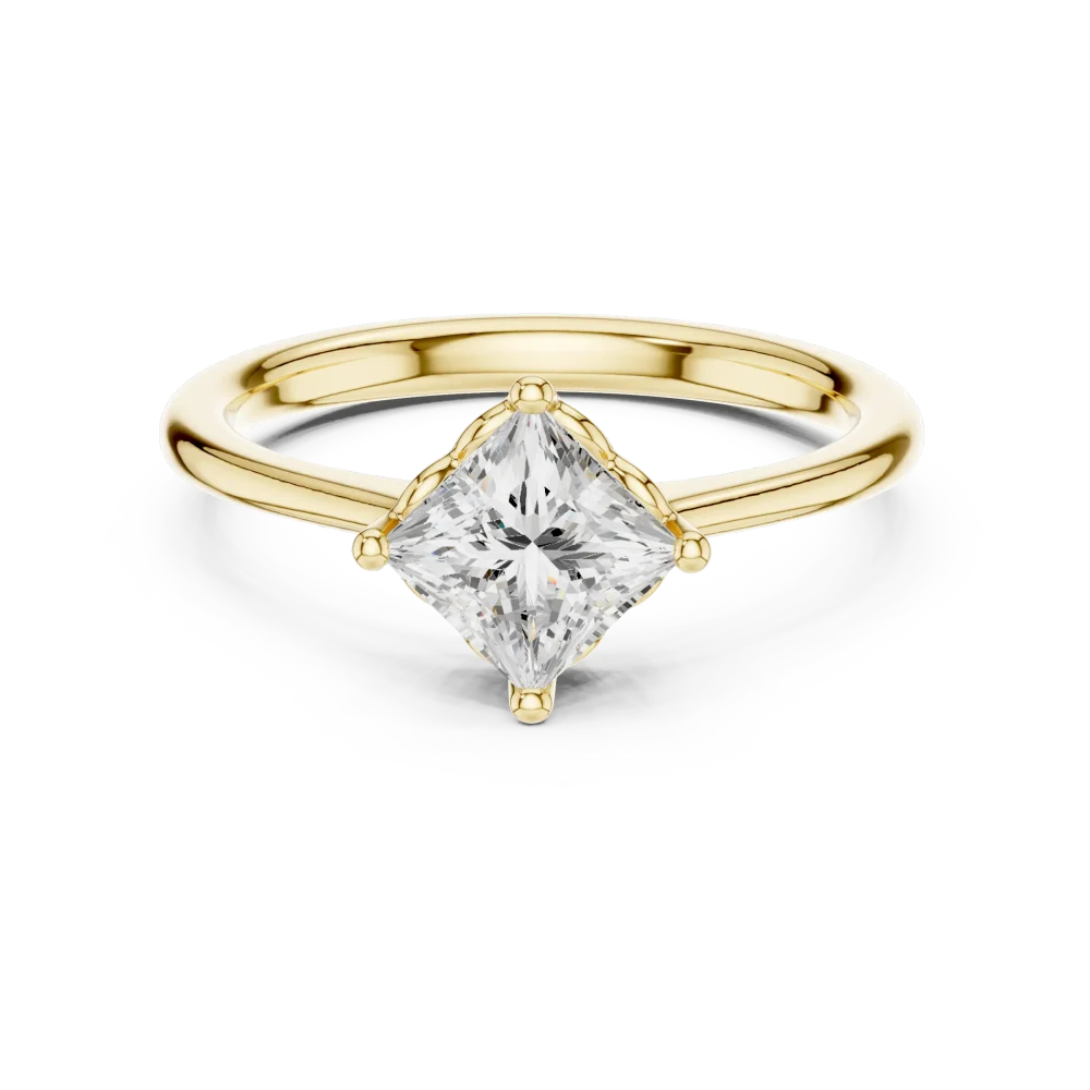 Essence Princess Cut Solitaire Engagement Ring - Image 2