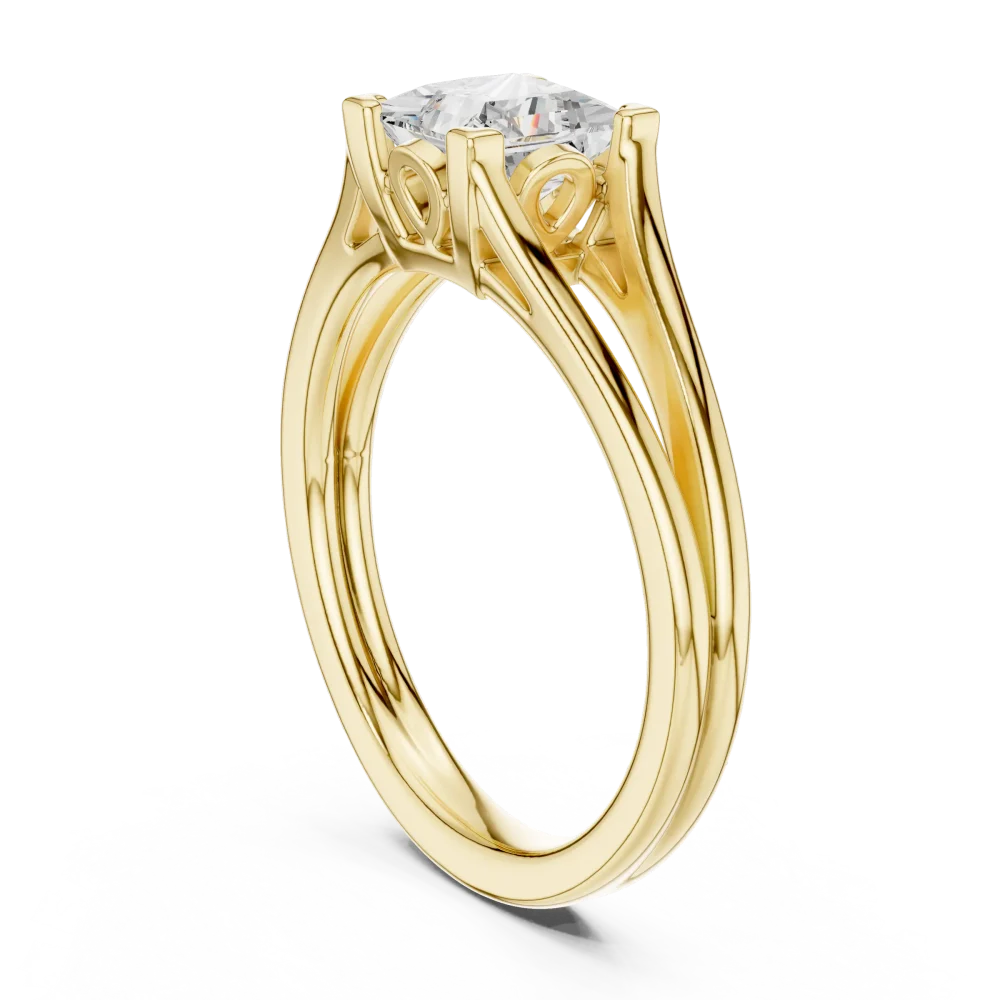 Essence Princess Cut Architectural Solitaire Ring - Image 3