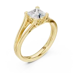 Essence Princess Cut Architectural Solitaire Ring