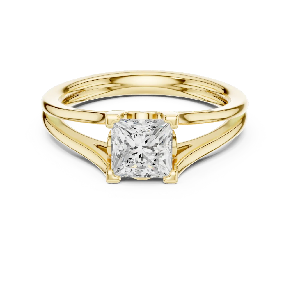 Essence Princess Cut Architectural Solitaire Ring - Image 2