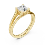 Essence Princess Cut Architectural Solitaire Ring