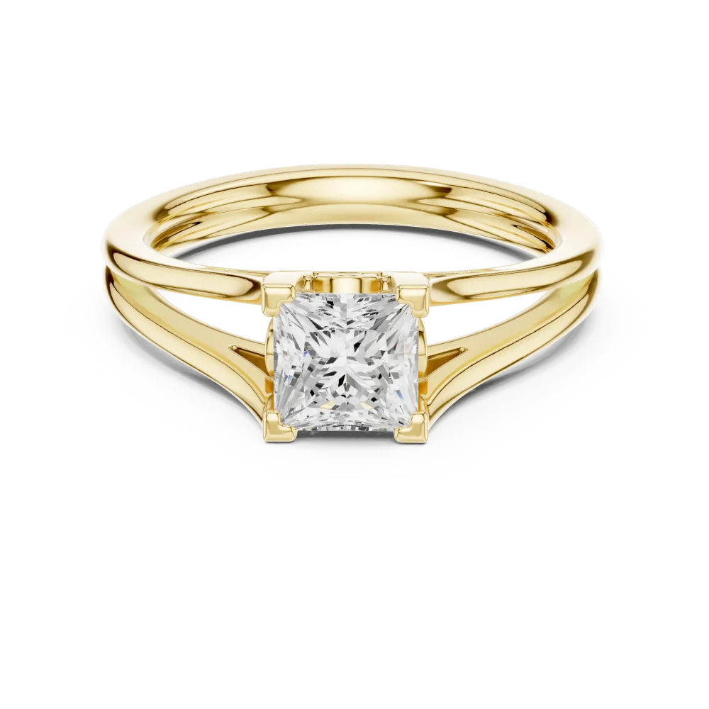 Essence Princess Cut Architectural Solitaire Ring - Image 2