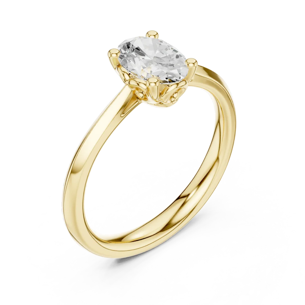 Experience the radiant beauty of our oval-cut DIAMEUR diamond ring. A timeless modern classic designed to elevate your style. Shop this elegant piece today.