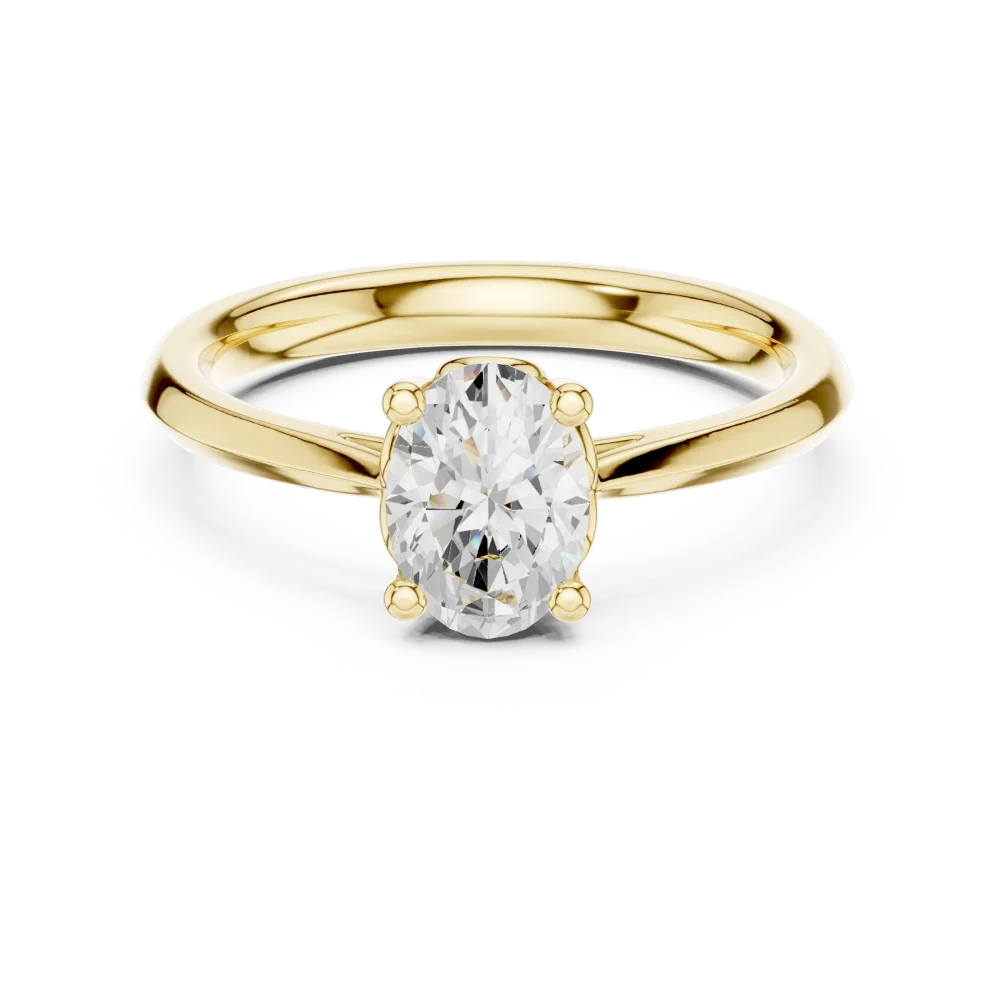 Essence Oval Cut Classic Brilliant Ring - Image 2
