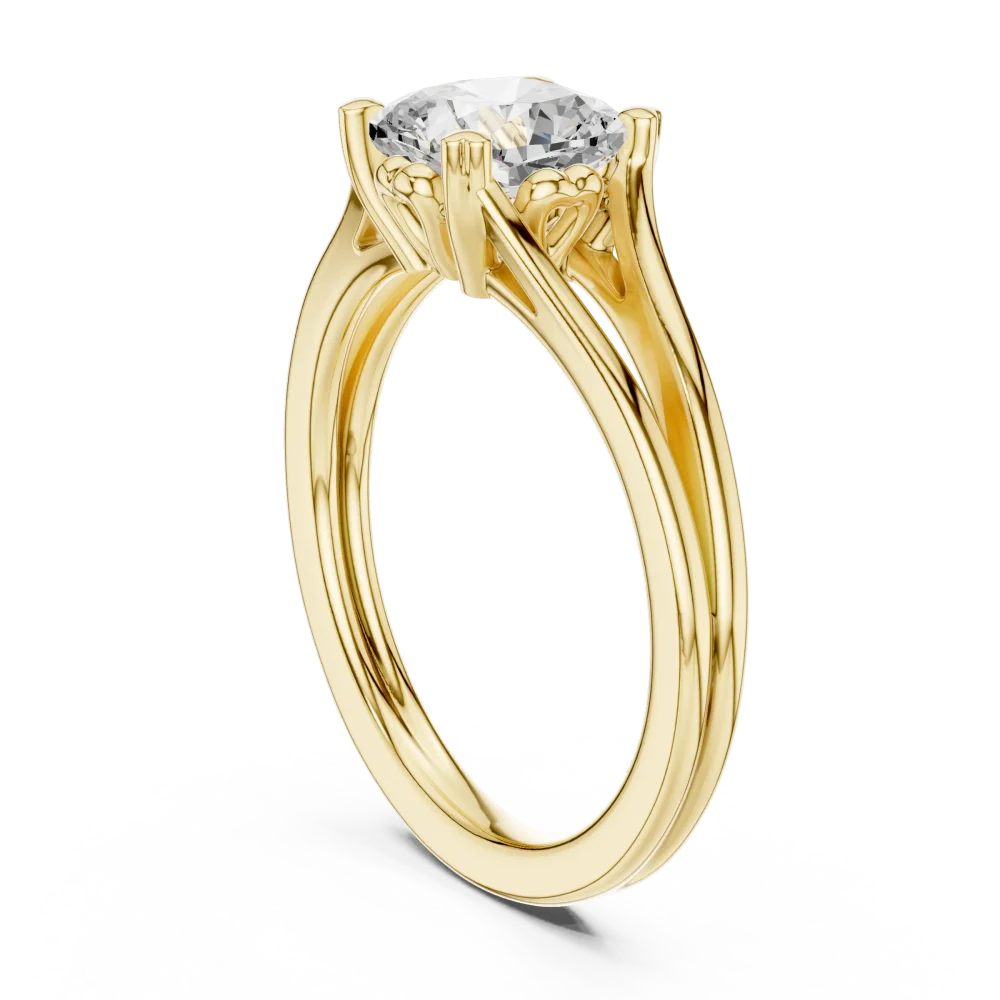 Essence Cushion Cut Architectural Solitaire Ring - Image 3