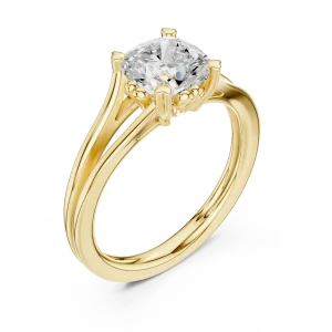 Essence Cushion Cut Architectural Solitaire Ring