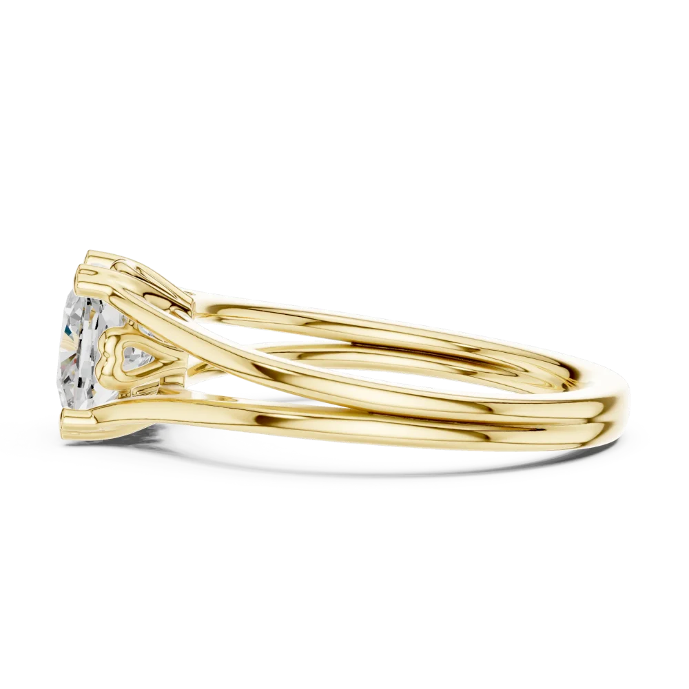 Essence Cushion Cut Architectural Solitaire Ring - Image 4