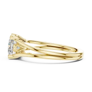 Essence Cushion Cut Architectural Solitaire Ring - Image 4