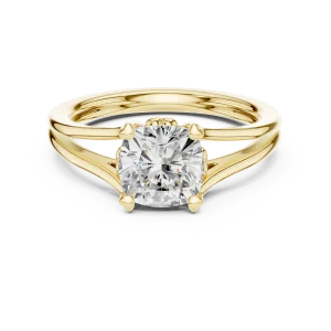 Essence Cushion Cut Architectural Solitaire Ring - Image 2