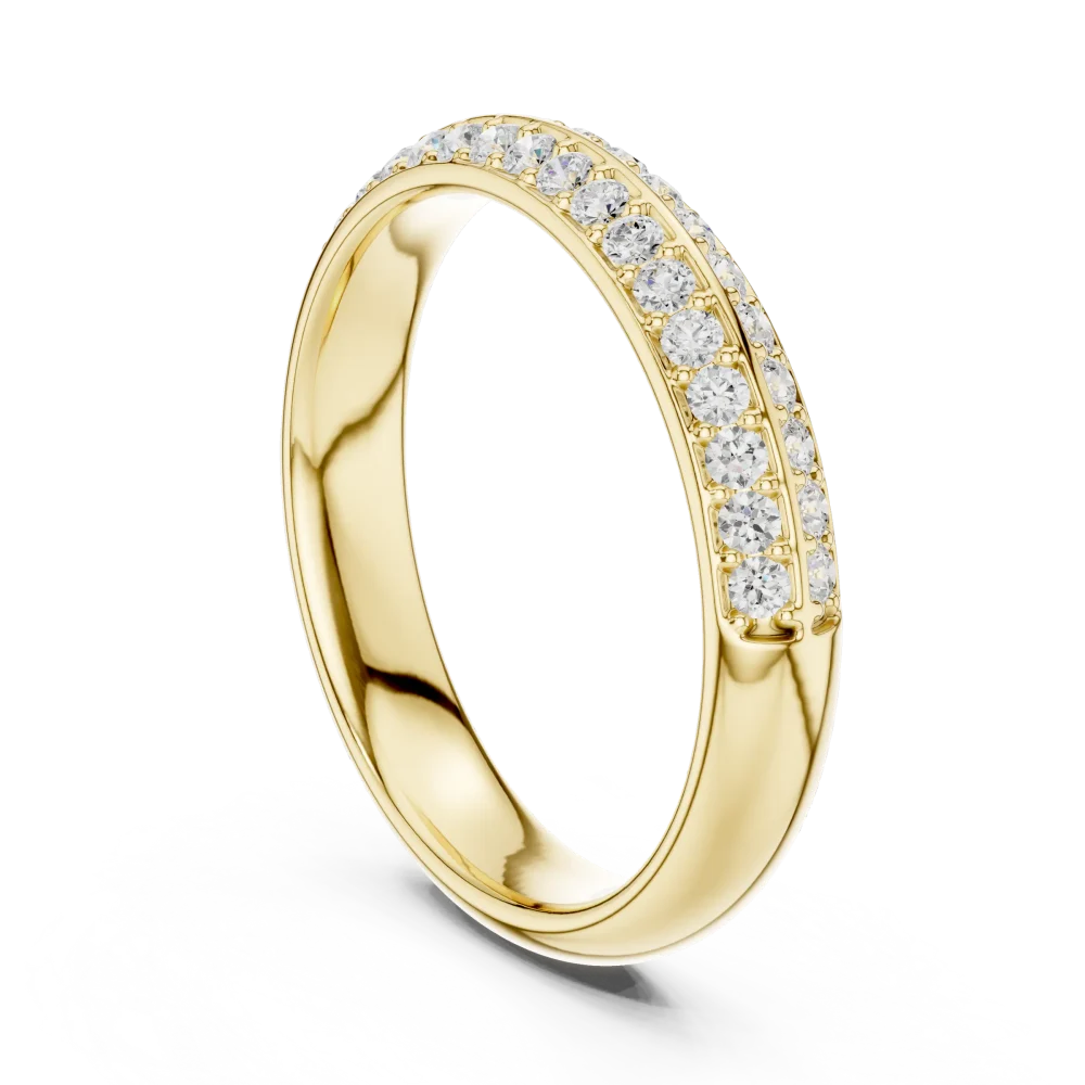 Ethereal Pavé Double Row Brilliant-Cut Band - Image 3