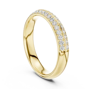 Ethereal Pavé Double Row Brilliant-Cut Band - Image 3