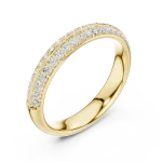 Ethereal Pavé Double Row Brilliant-Cut Band
