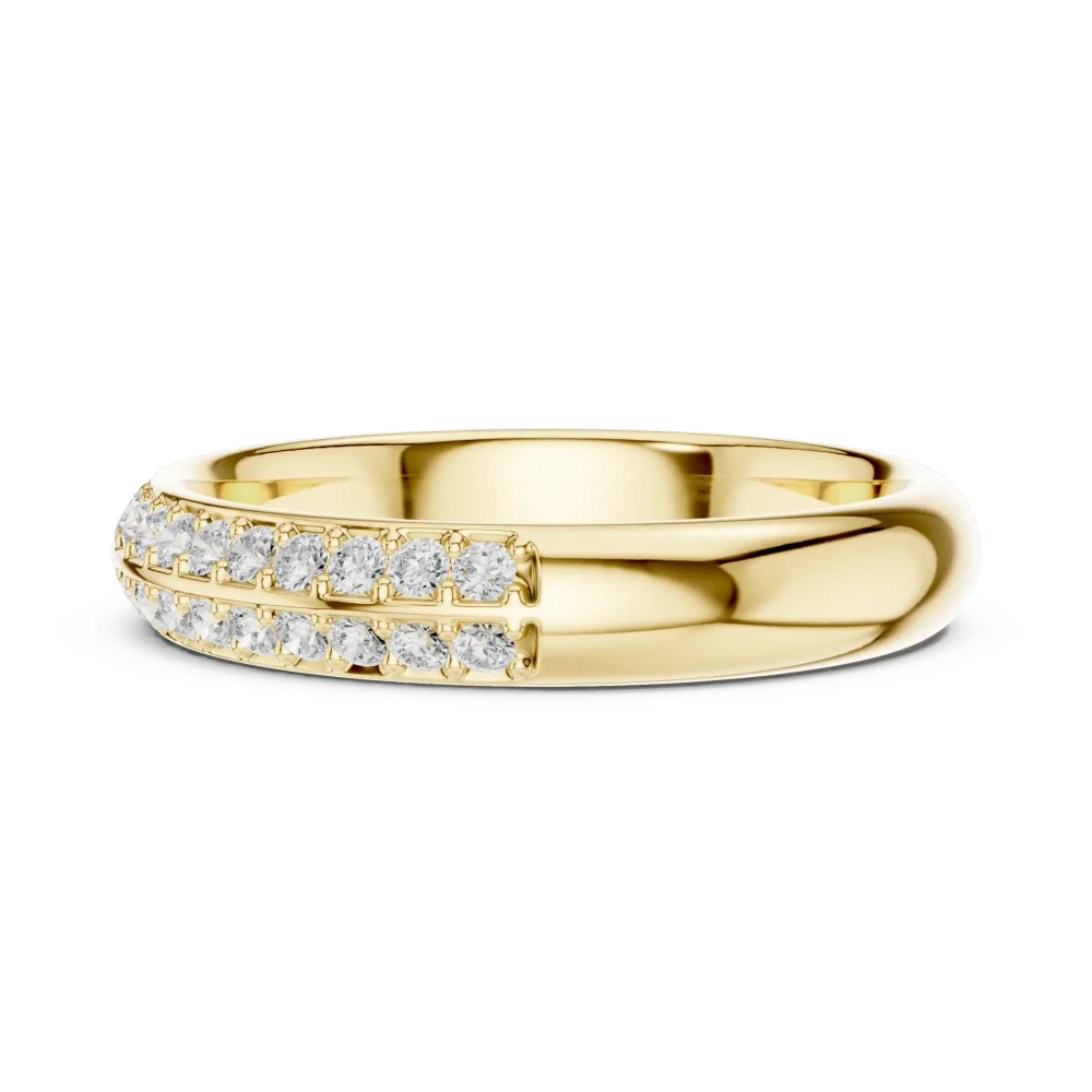 Ethereal Pavé Double Row Brilliant-Cut Band - Image 4