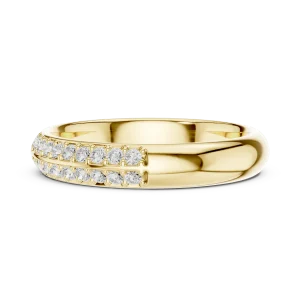 Ethereal Pavé Double Row Brilliant-Cut Band - Image 4